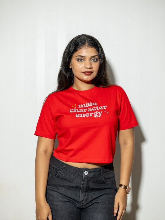 Main Character Energy - Cropped Tee