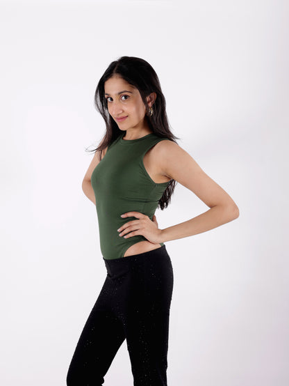 Bottle Green Bodysuit